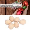 10PCS Wooden Eggs, Unfinished Wooden Easter Eggs Craft Easter Painting Kit Small Craft Office Decor 1.8x1.3inch view 2