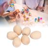 10PCS Wooden Eggs, Unfinished Wooden Easter Eggs Craft Easter Painting Kit Small Craft Office Decor 1.8x1.3inch view 4
