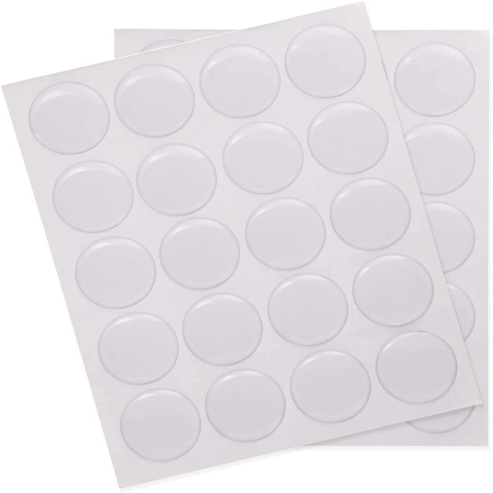FoxYaye Round Epoxy Stickers - Clear 1 Inch Bottlecap Waterproof Durable, 100, 200, Bottlecaps Craft Adhesive Seal Stickers for Bottle Cap Pendants (100)