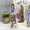 Christmas Shepherd Cross Stitch kit on Wood Base - Counted Cross-Stitch kit on The Plywood. Bible Christ Birth Story MP Studia O-028 view 2