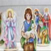 Christmas Shepherd Cross Stitch kit on Wood Base - Counted Cross-Stitch kit on The Plywood. Bible Christ Birth Story MP Studia O-028 view 3
