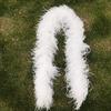 Jeniorr 10ply Ostrich Feather Boa Thick Ostrich Feathers for Crafts Strip Wedding Decoration Dance Fashion Plumes Trims Jewelry Making - O25 Leather Pink view 2
