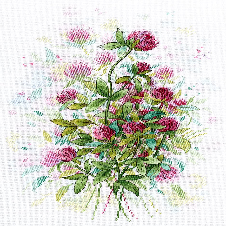 MP Studia - Honey Clover - Counted Cross Stitch Kit 9" x 13" 27 Count Linda 24 Colors Series Aquarelle A-033