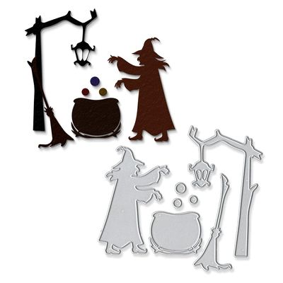 Witch Broom Metal Die Cut for Card Making & Halloween Decorations - Spider Die Cuts, Stencils & Embossing Template for DIY Scrapbooking Craft