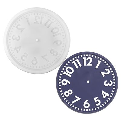 BOOWAN NICOLE Clock Cement Molds Arabic Numeral Silicone Mould Home Decorating Tools