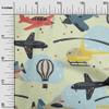 oneOone Cotton Flex Greenish Beige Fabric Airplane Nursery Kids Craft Projects Decor Fabric Printed By The Yard 40 Inch Wide view 2