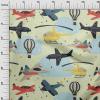 oneOone Cotton Flex Greenish Beige Fabric Airplane Nursery Kids Craft Projects Decor Fabric Printed By The Yard 40 Inch Wide view 3