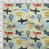 oneOone Cotton Flex Greenish Beige Fabric Airplane Nursery Kids Craft Projects Decor Fabric Printed By The Yard 40 Inch Wide view 4