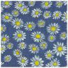 MUYUNXI Denim Fabric by The Yard for Jeans Dress T-Shirt Clothes Sewing Cushions 145cm Wide Sold by The Meter(Color:Yellow Big Chrysanthemum) view 1