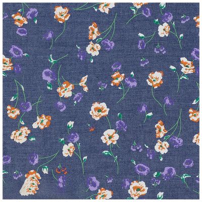 MUYUNXI Denim Fabric by The Yard for Jeans Dress T-Shirt Clothes Sewing Cushions 145cm Wide Sold by The Meter(Color:Purple banzhilian)