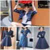 MUYUNXI Denim Fabric by The Yard for Jeans Dress T-Shirt Clothes Sewing Cushions 145cm Wide Sold by The Meter(Color:Purple banzhilian) view 4