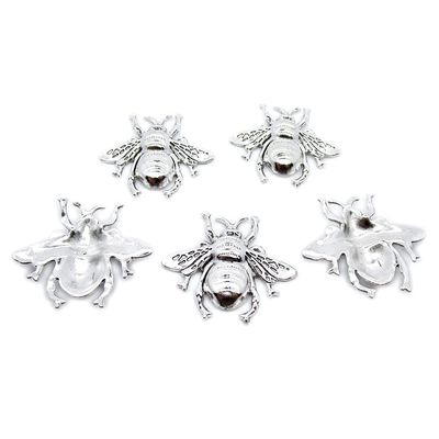 110 Pieces Antique Silver Plated Jewelry Making Charms Findings Crafting Suppliers EK1U4 Honeybee Bee