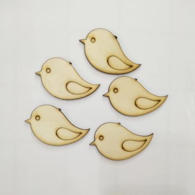 50pcs Mini Wooden Bird Shapes, DIY Wood Birds Blank for Art Projects Craft Decoration Gift Decoupage Ornament Craft Supply Unpainted (1'')