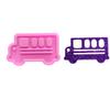 Shiny Glossy School Bus Shape Silicone Molds for DIY Craft Keychain Polymer Clay Mold Epoxy Pendant Resin Crafting Making Backpack Cake Decor Fondant Mould view 1