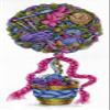 Cosiness Topiary Cross Stitch kit. Flowers Cross Stitch Pattern on Aida 18 Count Canvas. Cross Stitch by MP Studia. SNV-690 view 1