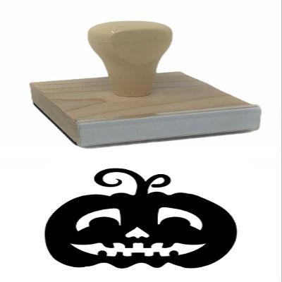 Hampton Tech Jack-o-Lantern 5 Rubber Stamp, 2 X 2'' Wood Stamp