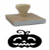 Hampton Tech Jack-o-Lantern 5 Rubber Stamp, 2 X 2'' Wood Stamp view 1