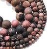 12 mm Natural Black Red Line Stripe Stone Beads Round Loose Gemstone Beads for DIY Bracelet Necklace Earring Jewelry Craft Making Accessories (BlackRed, 12mm32pcs view 2