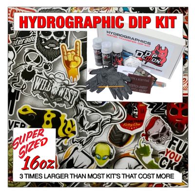 Hydrographic Dip Kit Sticker Bomb #21 16oz dip Demon Hydro dip Dipping