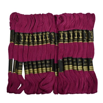 Anchor Threads Floss Sewing Cross Stitch Stranded Cotton Hand Embroidery,25 Pcs