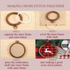 5.9 Inch Rubber Embroidery Hoops 4Pcs Cross Stitch Hoops Imitated Wooden Display Frame view 4
