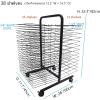 Drying Rack, Back-to-Back Double-Sided Mobile Art Drying Rack with Wire Shelves for Works of Art, Black Powder Coated FinishIdeal for Schools and Art Clubs (Size : 38-Layer) view 2
