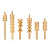 6Pcs Leather Burnisher Bits, Premium Brass Leather Slicker Burnishing Tool, Edge Trimming Burnisher Creaser Head for Leather DIY & Edge Beautify (2/3/4/5/6 Arc Grooves) view 1