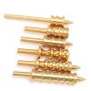 6Pcs Leather Burnisher Bits, Premium Brass Leather Slicker Burnishing Tool, Edge Trimming Burnisher Creaser Head for Leather DIY & Edge Beautify (2/3/4/5/6 Arc Grooves) view 4