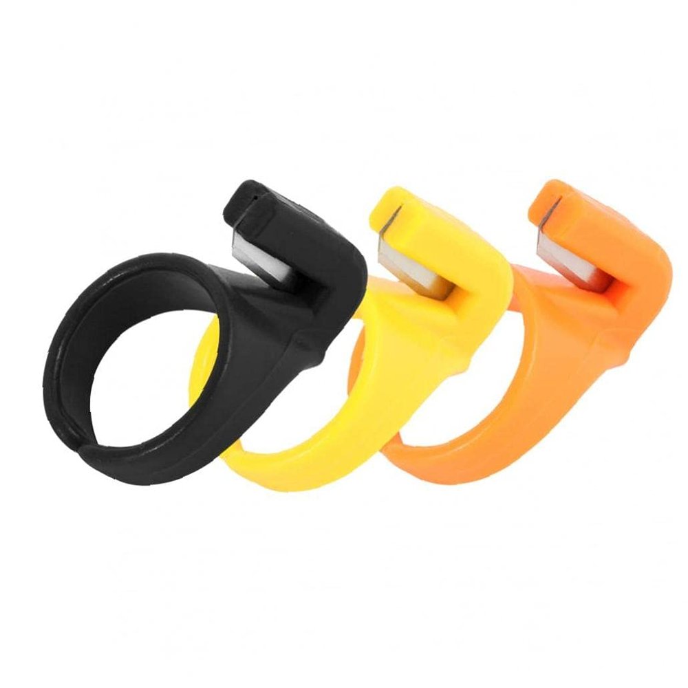 Ruluti 3pcs/Set Finger Needle Plastic Sewing Ring Thread Cutter Household Sewing Machine Accessory