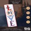 Counted Cross-Stitch Bookmark Kit 'HP Love' - DIY Set for Hand Embroidery with Pattern Design view 1