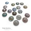 BS9188 Coloma Antique Silver Berry Rhinestone Crystal Concho (BS9188-4-LASRP, Smoked Topaz-Blue Zircon-1-3/4") view 4