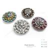 BS9188 Coloma Antique Silver Berry Rhinestone Crystal Concho (BS9188-3-LASRP, Smoked Topaz-Blue Zircon-1-1/2") view 2