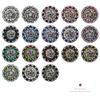 BS9188 Coloma Antique Silver Berry Rhinestone Crystal Concho (BS9188-3-LASRP, Smoked Topaz-Blue Zircon-1-1/2") view 3
