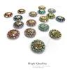 BS9188 Coloma Antique Gold Berry Rhinestone Crystal Concho (BS9188-2-ASAG, Fuchsia-Lt Rose-1-1/4") view 4