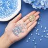 BEEFLYING 1480Pcs Transparent Acrylic Alphabet Beads Flat Round Disc Coin A-Z White Letter Beads Clear Spacer Beads Charms for DIY Friendship Boho Bracelet Souvenir Jewelry Crafts Making (Sky Blue) view 2