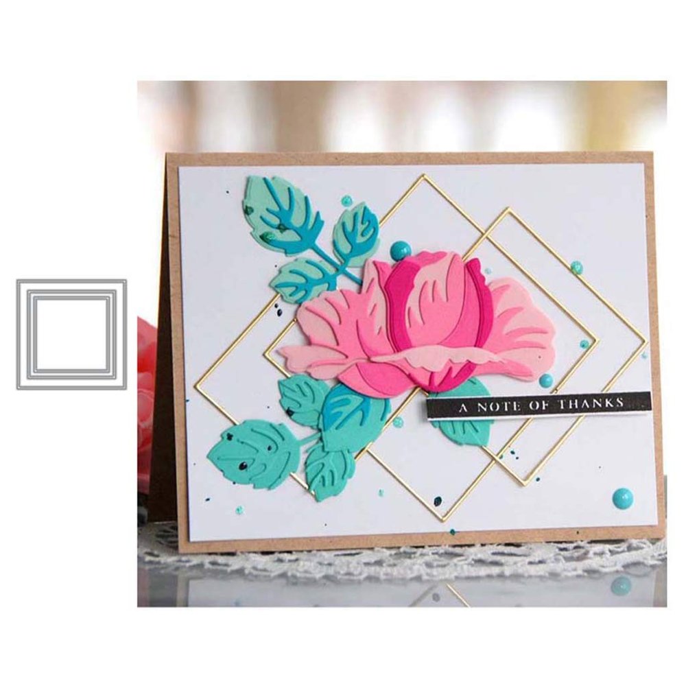 Square Frame DIY Metal Die Cuts, Cutting Dies for Card Making Clearance, Embossing Dies for Scrapbooking, DIY Album Paper Cards Decoration