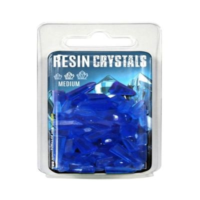 Green Stuff World GSWD-2528 Clear Resin Crystals, Blue, Medium Size, 50 Pieces, Diorama Material