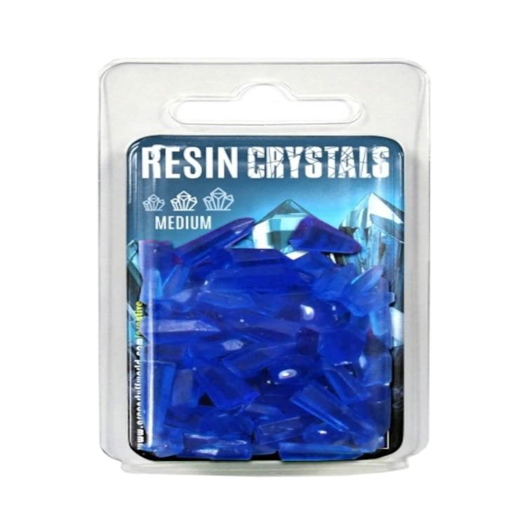 Green Stuff World GSWD-2528 Clear Resin Crystals, Blue, Medium Size, 50 Pieces, Diorama Material