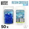 Green Stuff World GSWD-2528 Clear Resin Crystals, Blue, Medium Size, 50 Pieces, Diorama Material view 3