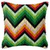 DL-YTG DIY Latch Hook Kits Throw Pillow Wave Cover Rug Pattern Color Printed Canvas16X16 inch, Crochet Needlework Crafts for Kids and Adults view 1