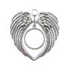 ZTGD Angel Wing Heart-Shaped Photo Frame Ornament Handmade Christmas Tree Ornament for Home Study Living Room Silver view 1