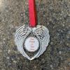 ZTGD Angel Wing Heart-Shaped Photo Frame Ornament Handmade Christmas Tree Ornament for Home Study Living Room Silver view 4