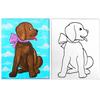 INDIGO ART STUDIO 8x10 Puppy Dog Theme Canvas Painting | Kids Animal Pet Theme Pre Drawn Stretched Canvas | Backyard Party | Summer Camps Kids Paint Party Favor | DIY Party view 1