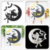 Halloween Ghost Pumpkin Witch on The Moon Metal Die Cuts, Cutting Dies for Card Making Clearance, Embossing Dies for Scrapbooking, DIY Album Paper Cards Decoration view 1