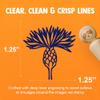 Cornflower Bachelor's Button Bloom Rubber Stamp for Stamping Crafting Planners - 1-1/4 Inch Large view 2