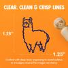 Alpaca Llama Full Body Rubber Stamp for Stamping Crafting Planners - 1-1/4 Inch Large view 2