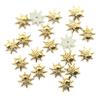 HAND Deep Gold Tone Star Skull Embellishments with Pin Fix - 20 mm Diameter - Set of 20 view 1