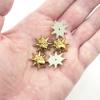 HAND Deep Gold Tone Star Skull Embellishments with Pin Fix - 20 mm Diameter - Set of 20 view 2