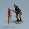 Team Miniatures Spanish American War 1898 SPA6001 Rough Rider advancing with 10th Cavalry guidon 1:30 Scale Pewter view 2