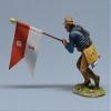 Team Miniatures Spanish American War 1898 SPA6001 Rough Rider advancing with 10th Cavalry guidon 1:30 Scale Pewter view 3